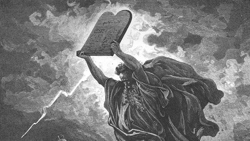 Moses Breaking the Tablets of The Law by Gustave Dore