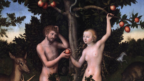 Adam and Eve by Lucas Cranach the Elder