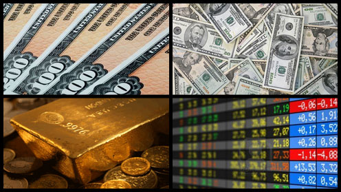 Bonds, Cash, Gold, Stocks